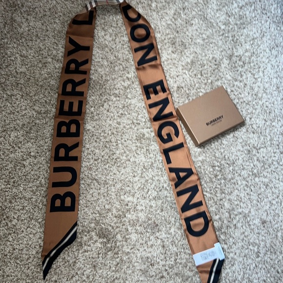 Skinny Reversible Check Silk Scarf - Picture 1 of 5